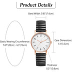 OIDEA Women's Elastic Strap Watches: Large Face Arabic Numerals Analog Quartz Wrist Watches for Women Easy Reader Stretch Band Waterproof Ladies Wratch
