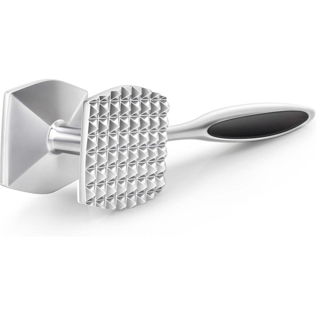 Aliglow Meat Tenderizer Hammer Tool Pounder For Tenderizing Steak Beef Poultry, Heavy Duty Dual-Sided Mallet With Soft Grip Handle - Multifunctional Kitchen Beater For Chicken,Fish, Baking