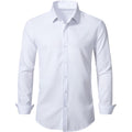 Beilu Stretch Mens Slim Fit Dress Shirts Formal Long Sleeve Button Down Shirts