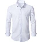 Beilu Stretch Mens Slim Fit Dress Shirts Formal Long Sleeve Button Down Shirts