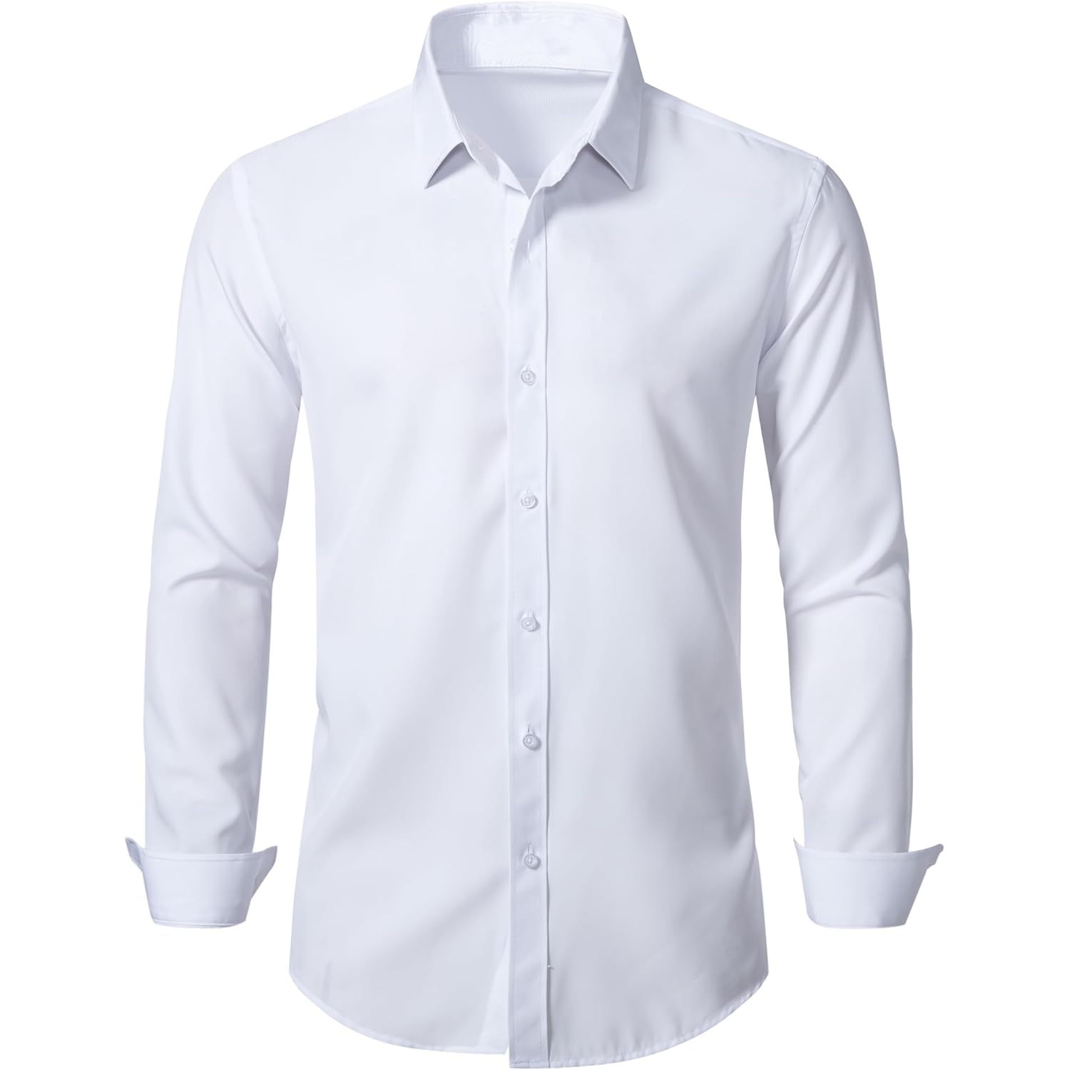 Beilu Stretch Mens Slim Fit Dress Shirts Formal Long Sleeve Button Down Shirts