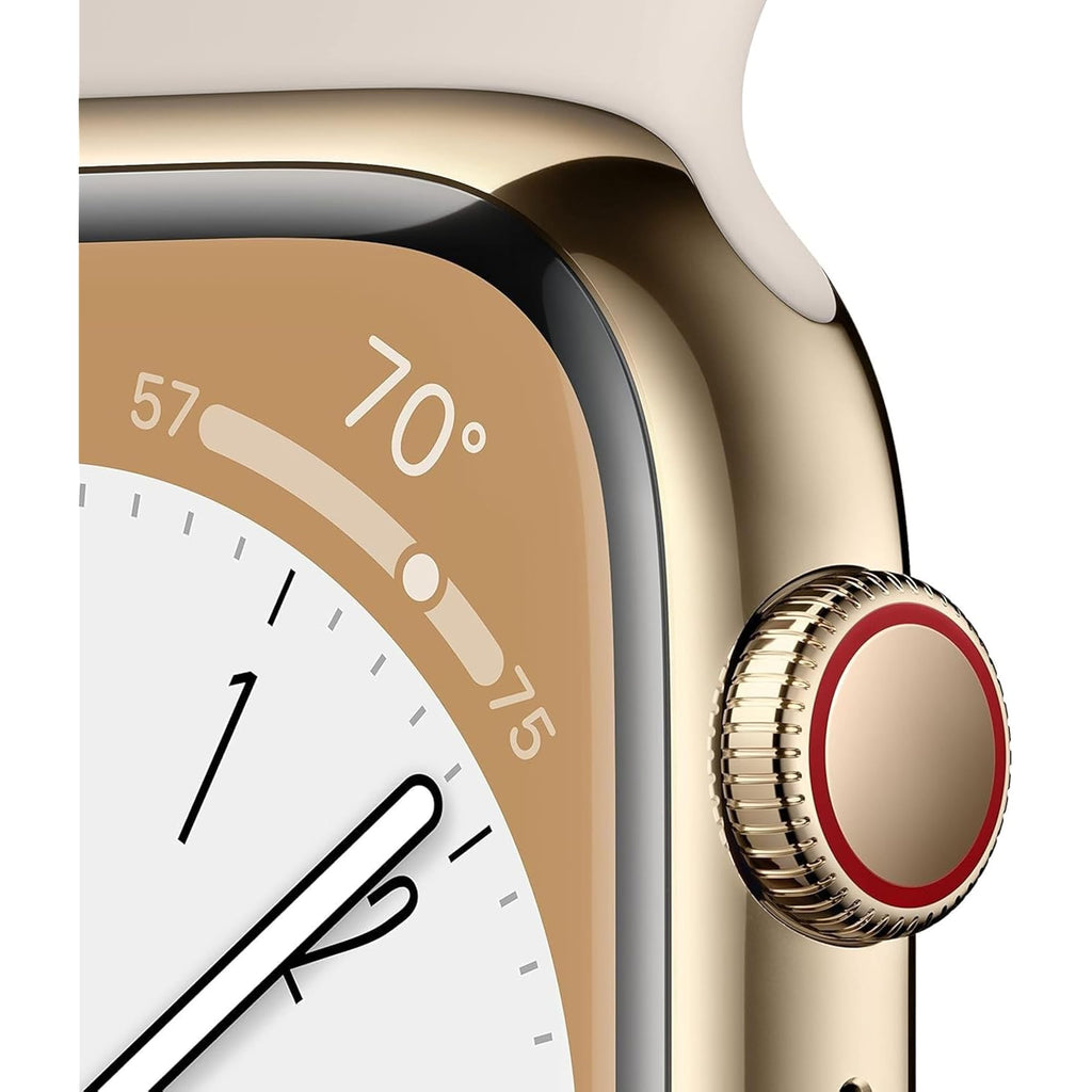 Apple Watch Series 8 [Gps, 41Mm] - Starlight Aluminum Case With Starlight Sport Ban, M/L (Renewed)
