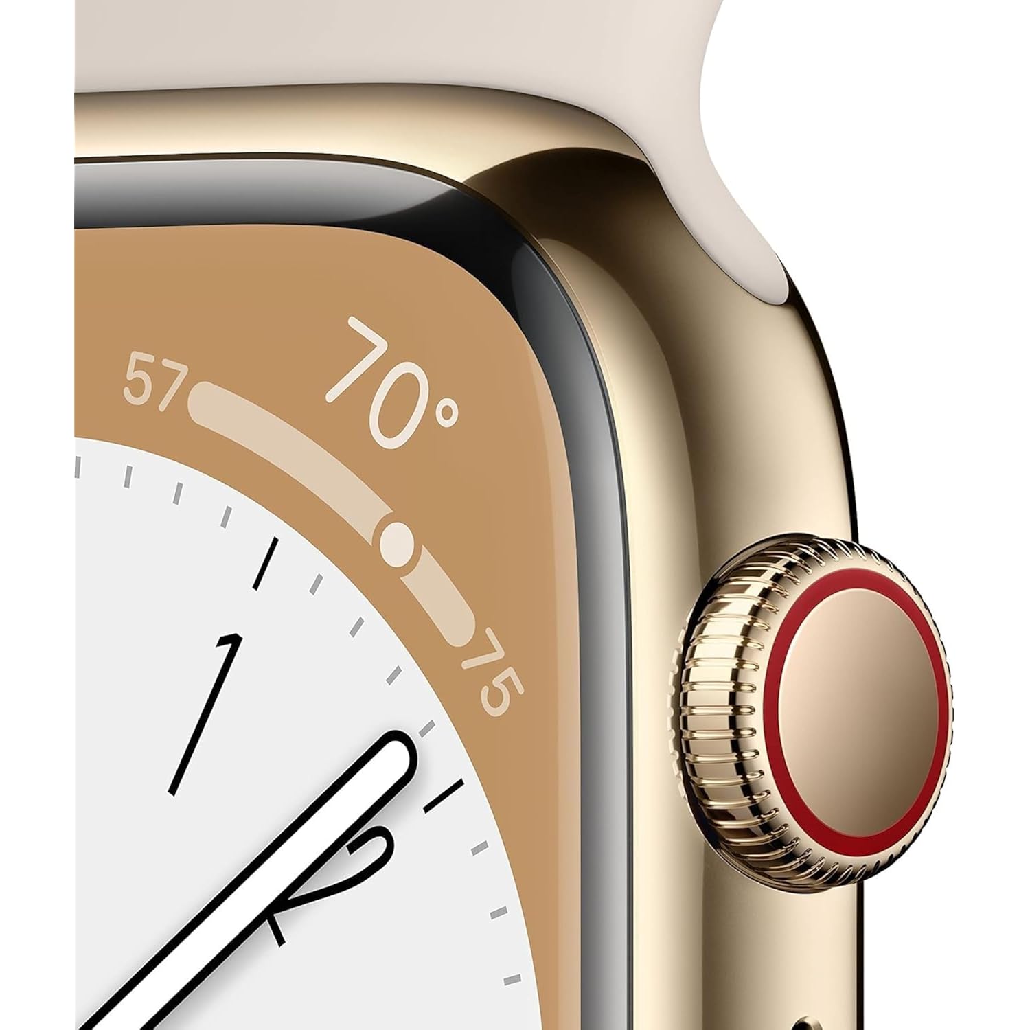 Apple Watch Series 8 [Gps, 41Mm] - Starlight Aluminum Case With Starlight Sport Ban, M/L (Renewed)
