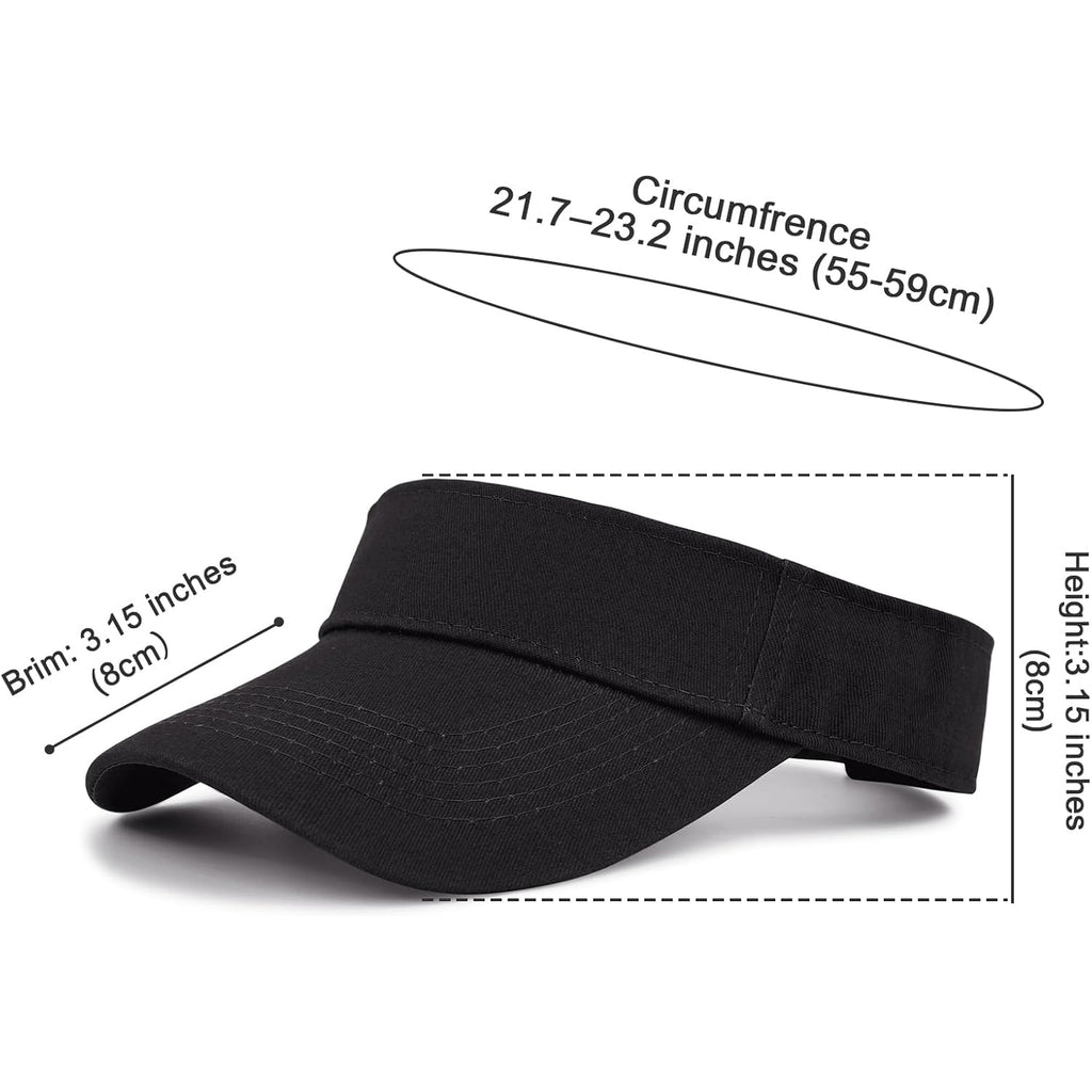 Structured Brim Quick-Dry Sun Visor Hat,Lightweight Sun Protection Sports Visor for Running Golf Tennis Women