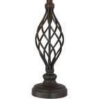 Annie 28" Tall Table Lamps Set Of 2 Open Scroll Iron Bronze Brown | Traditional Farmhouse Rustic Living Room Bedroom House Bedside Nightstand Home Tapered Cream Drum Shade