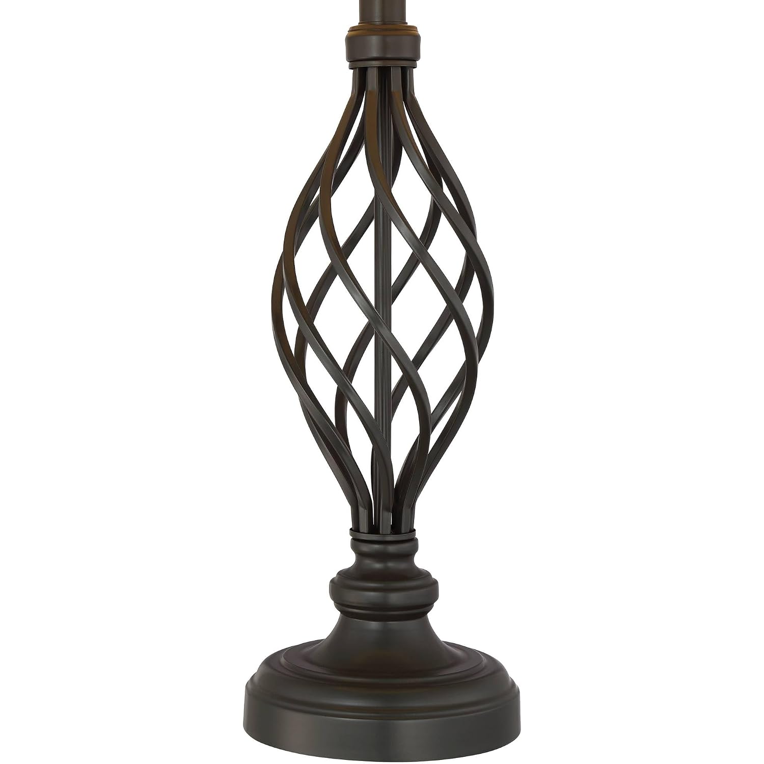 Annie 28" Tall Table Lamps Set Of 2 Open Scroll Iron Bronze Brown | Traditional Farmhouse Rustic Living Room Bedroom House Bedside Nightstand Home Tapered Cream Drum Shade