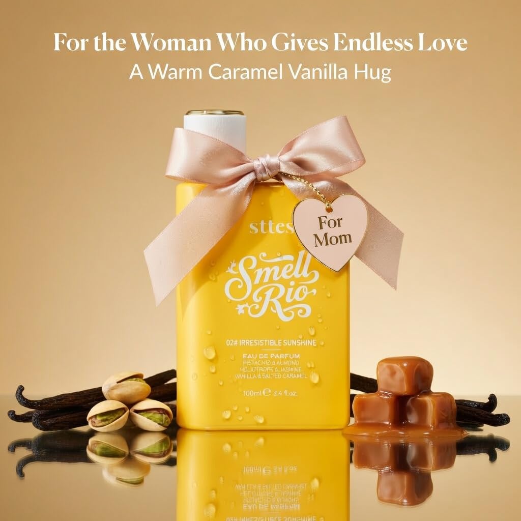 Sttes Perfume 602# Irresistible Sunshine for Women - Pistachio, Vanilla & Salted Caramel Eau de Perfume 100ml (3.4fl oz) Sweet Gourmand Caramel Vanilla Fragrance
