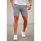 Gingtto Mens Slim Fit Shorts Plaid Chino Short Tapered Leg Skinny Stretch