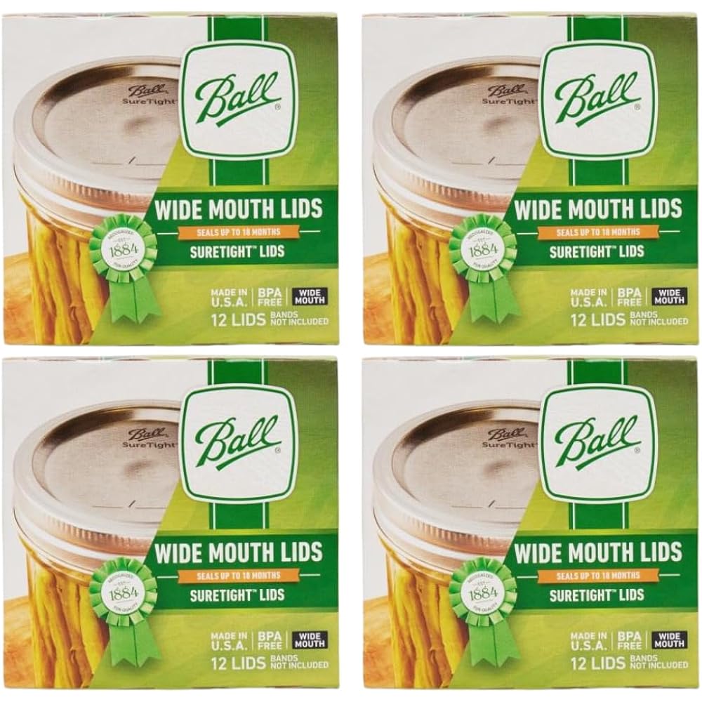 Ball Wide Mouth Canning Lids 4 Dozen Or 48 Lids Total