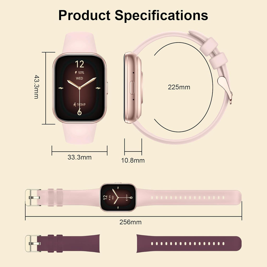 Smart Watch for Women with Bluetooth Call/Answer,1.75" Fitness Watch with Pedometer Heart Rate Sleep Monitor Step Counter Calorie 120+Sport Modes Smartwatch for Android iOS