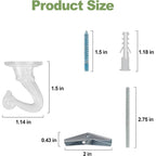 Ceiling Hooks For Hanging Plants - 6 Pack Heavy-Duty Metal Swag Hooks | Includes Screws And Brackets For Easy Installation; Ideal For Hanging Plants, Lights Or Extender Chains From Ceilings.