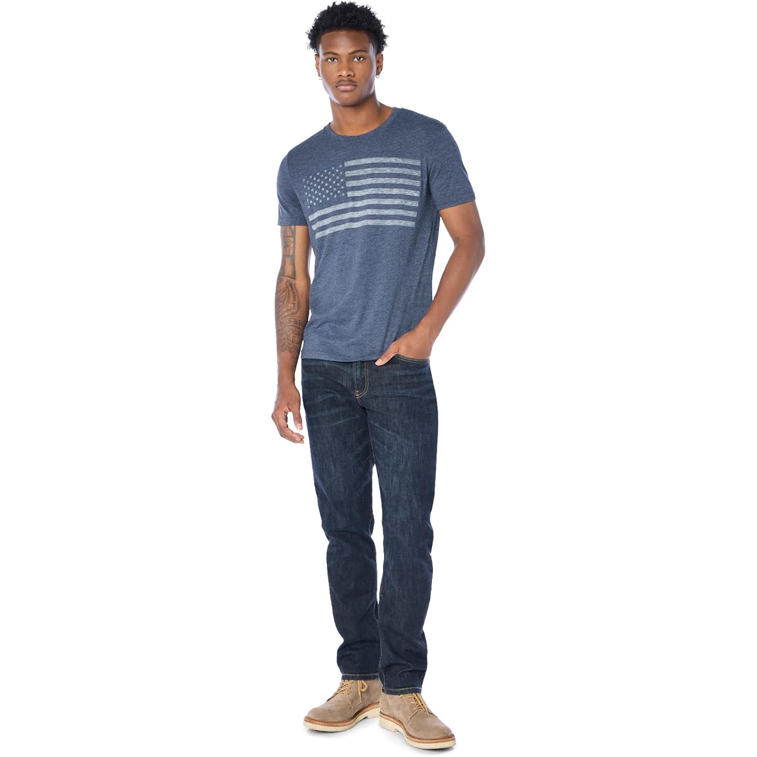 Lucky Brand USA Flag Graphic Tee