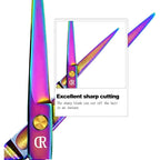 Professional Hair Cutting Shears Set,6 Inch Barber Hair Cutting Scissors Kit,Hairdressing Thinning Shears For Hair Cutting,Sharp Blades Haircut Scissors Kit For Women/Men/Kids (Rainbow) (Rainbow)