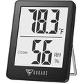 Doqaus Digital Hygrometer Indoor Thermometer Humidity Meter Room Thermometer With 5S Fast Refresh Accurate Temperature Humidity Monitor For Home, Bedroom, Baby Room, Office, Greenhouse, Cellar (Black)