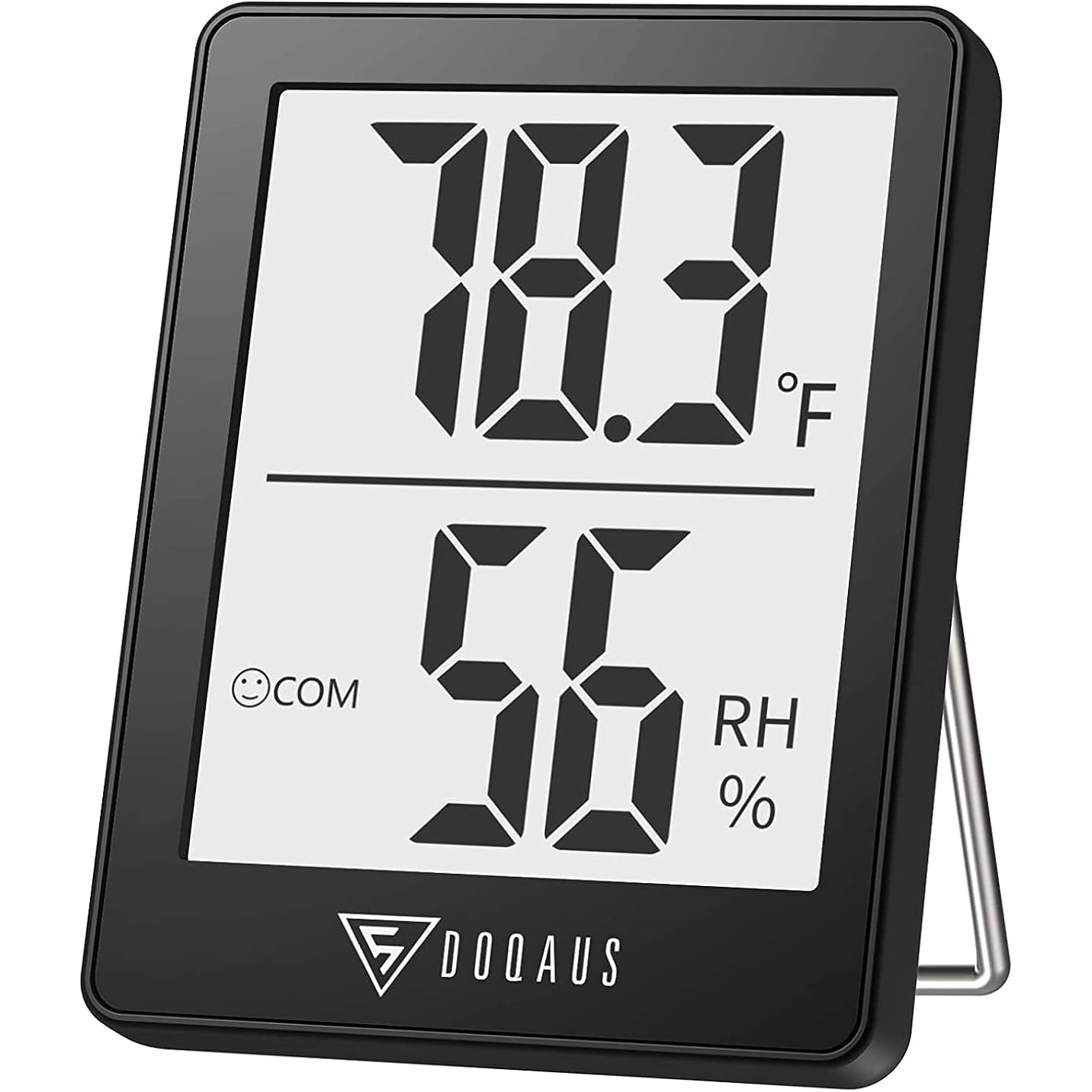 Doqaus Digital Hygrometer Indoor Thermometer Humidity Meter Room Thermometer With 5S Fast Refresh Accurate Temperature Humidity Monitor For Home, Bedroom, Baby Room, Office, Greenhouse, Cellar (Black)