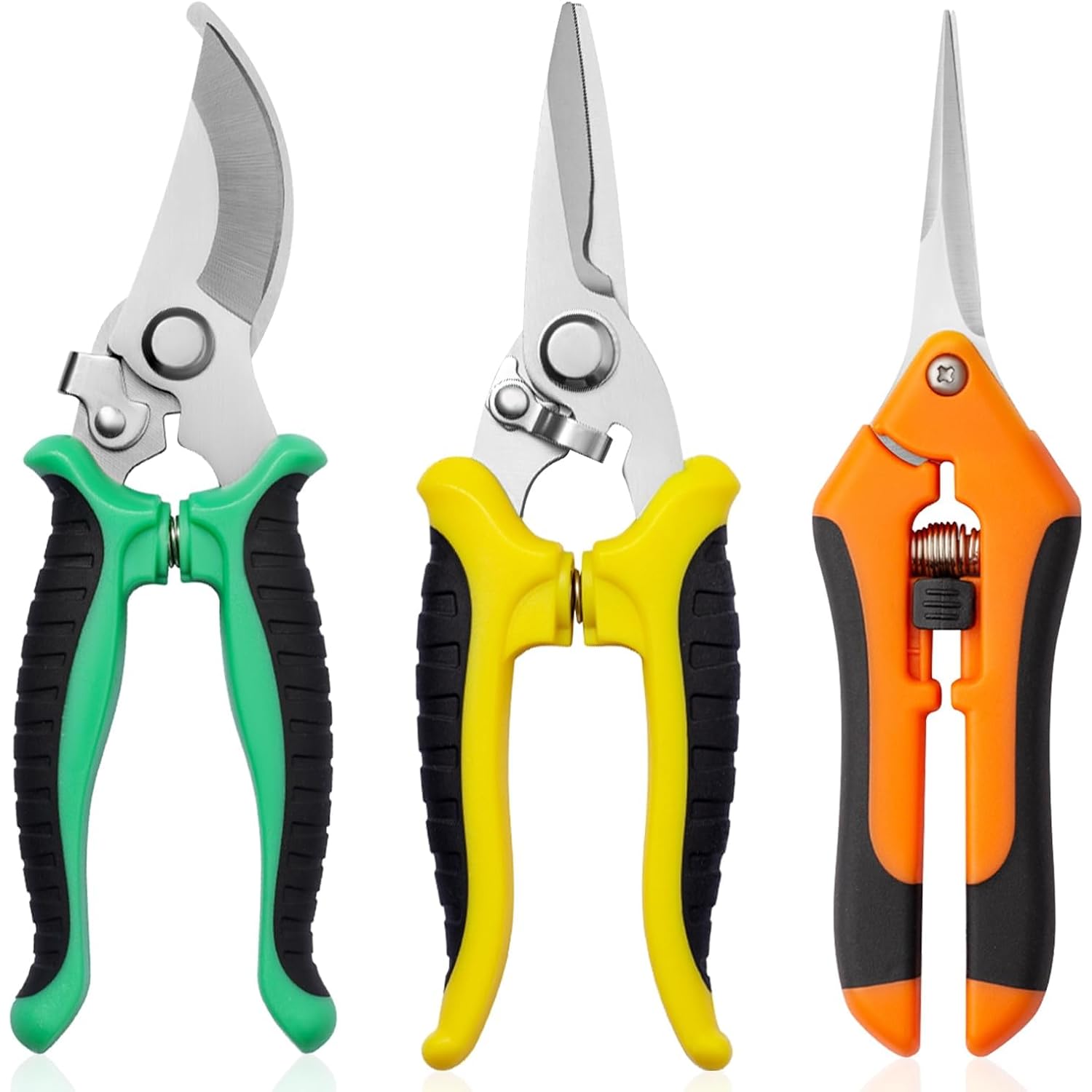 Garden Pruning Shears 3 Pack Gardening Shears Garden Scissors Stainless Steel Plant Flower Scissors Clippers Pruning Shears Tijeras De Jardinería