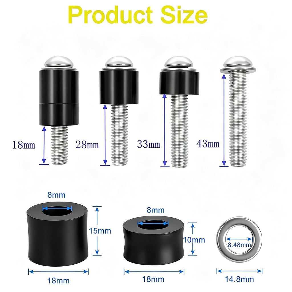 M8 Screws For Samsung Tv M8 X 45Mm Pitch 1.25Mm Tv Mounting Bolts Screws With 25Mm Long Spacers Work With Samsung 42“ 50" 55" 60" 65" 70" 75" 82" Tv