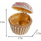 Djbm Cute Cupcake Rhinestone Clutch Diamond Crystal Purse Evening Bags For Women Party Wedding Cocktail Prom