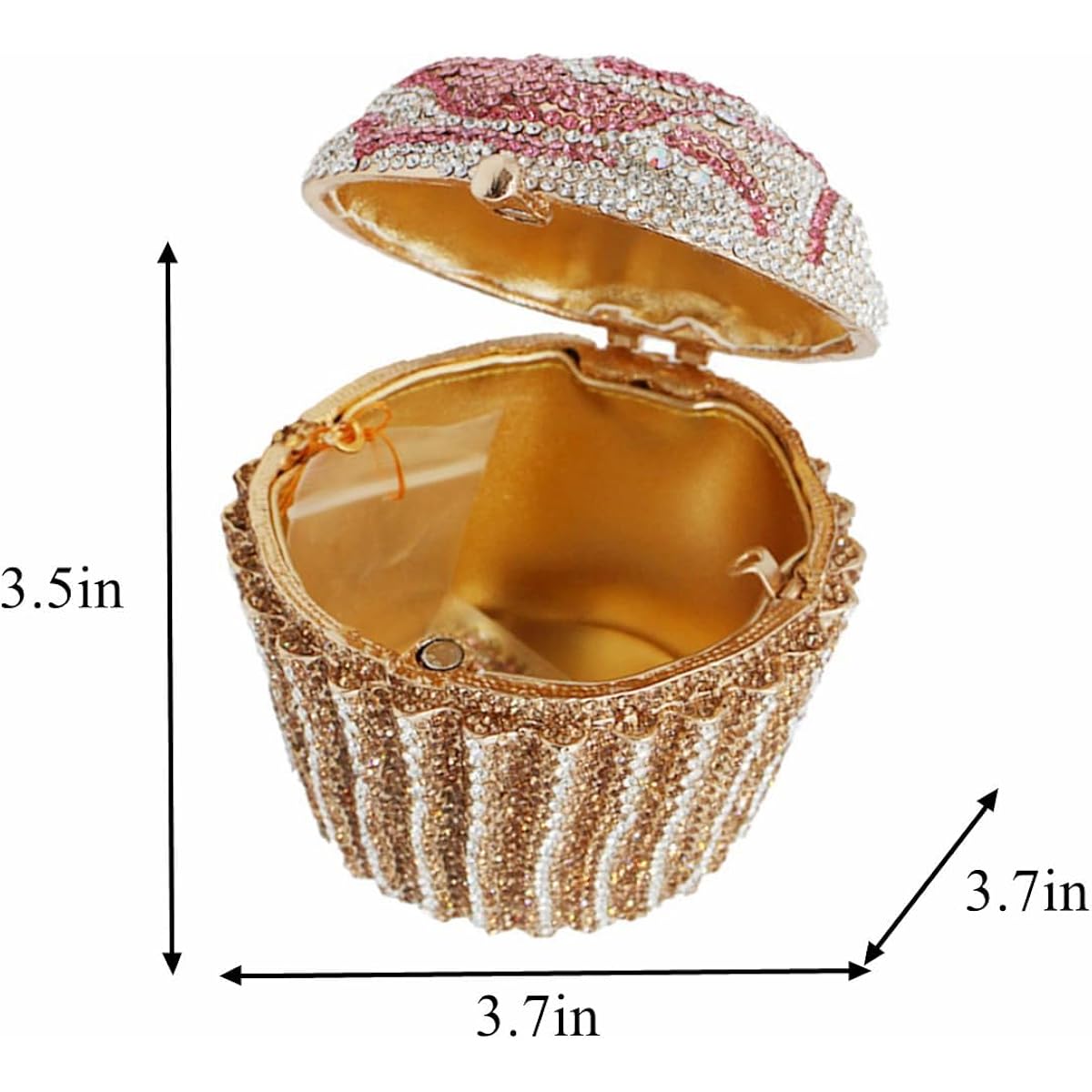 Djbm Cute Cupcake Rhinestone Clutch Diamond Crystal Purse Evening Bags For Women Party Wedding Cocktail Prom
