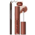 HOSAILY Nourishing Lip Gloss with Brown Lip Liner Lip Combo Set, Moisturizing High Shine Nude Lip Glow Oil Fresh Lightweight Glossy Plumping Lip Gloss for Women Long Wear Mini Liquid Lipstick Makeup#8