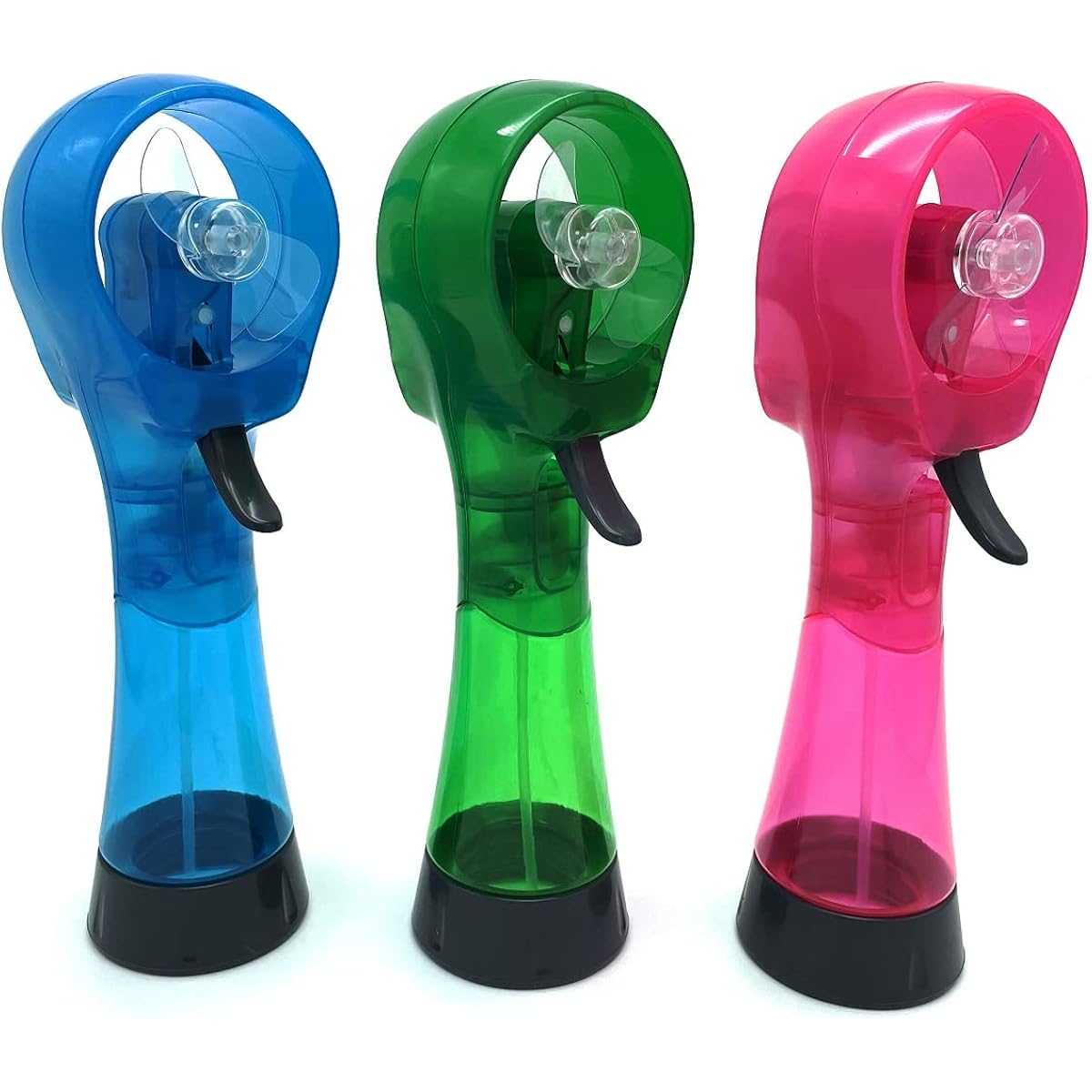 Bjpey Water Misting Fans Portable Personal Handheld Spray Fan Cooling Outdoor Cooler, Pack Of 3 (Blue/Green/Pink)