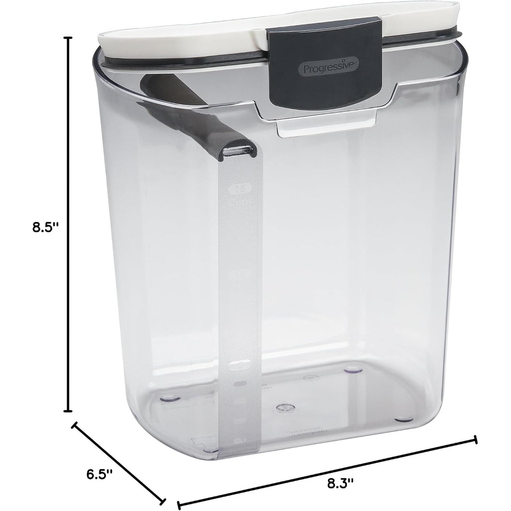 Prokeeper Flour Storage Container, 4-Quart Capacity, Includes Leveling Bar For Mess-Free Measuring