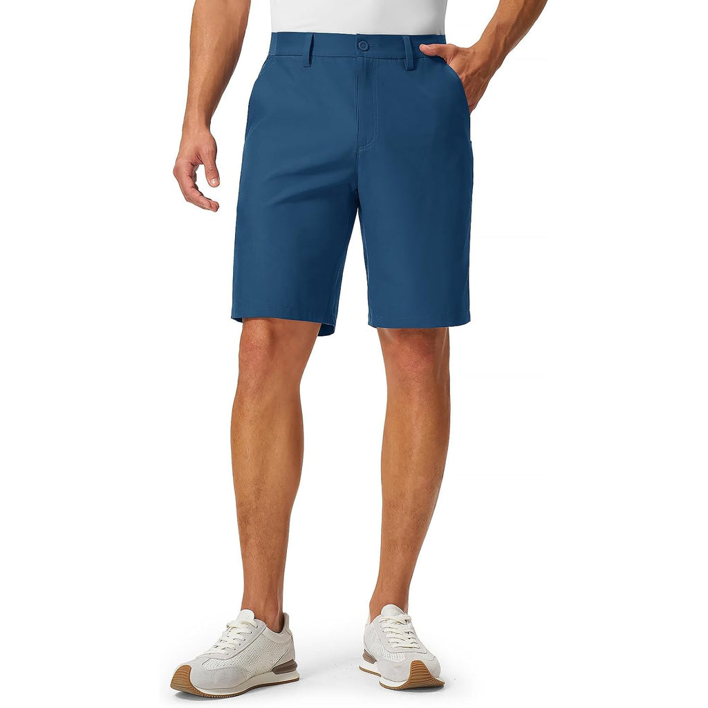 Tbmpoy Men'S 9" Golf Shorts Stretch Dress Quick Dry Casual Flat Front Elastic Waist Work Shorts For Men With 5 Pockets