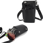 Scissor Bag, Faux Leather Salon Barber Professional Scissors Holster Hair Stylist Tools Bag With Waist Shoulder Belt