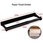 Moneer Paper Towel Holder Under Cabinet, Paper Towel Holder, Aluminum Alloy Kitchen Towel Holders, Self Adhesive Kitchen Roll Holder For Kitchen, Bathroom, Living Room (Black)