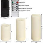 Yoroxrg Set Of 24 Waterproof Outdoor Flameless Candles, Led Candles With 4 Remote And Timer,(H 4" 5" 6" X D 2.2"),For Halloween Wedding Festiv