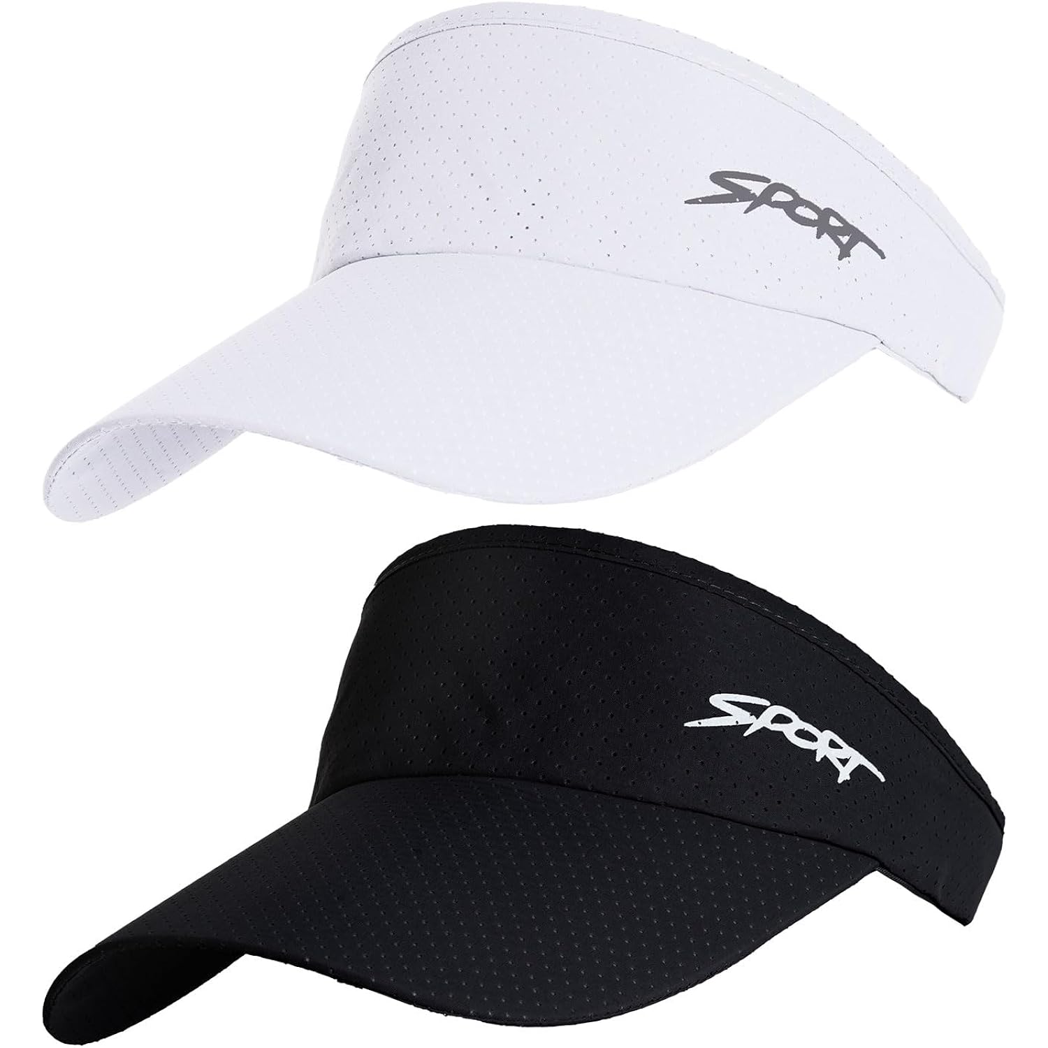 Sport Sun Visors Hats for Women Men Adjustable Cooling Athletic Visors Empty Sun Top Hat for Tennis Ball Golf Cycling Running