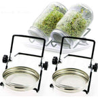 Sprouting Jar Lid (32oz Glass Jars) with 4 Pack Stainless Steel Sprouting Stands for Wide and Wide Mouth Mason Jar for Growing Organic Sprouts, Stainless Steel, 4 Pack