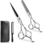 Professional Hair Cutting Scissors Shears Kit, 440C 7 Inch Barber Haircut Scissors Set (Hair Beard Trimming Haircutting Thinning Shears) For Hairdressing Stylist Hairdresser Salon Home