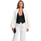 V VOCNI Suit Vest for Women Waistcoat Vest Vintage Steampunk Dressy Casual Racerback Vest Jacket