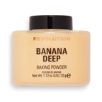Revolution, Loose Baking Powder, Makeup Setting Powder, Long-Lasting Coverage, Mattifies & Reduces Shine, Banana Deep, 1.12 oz
