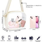 KETIEE Clear Crossbody Bag, Stadium Approved Clear Purse Bag for Concerts Sports Events Festivals
