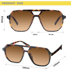 mosanana Oversized Aviator Sunglasses for Women and Men with Polarized Lens MS52243 C7-tortoise