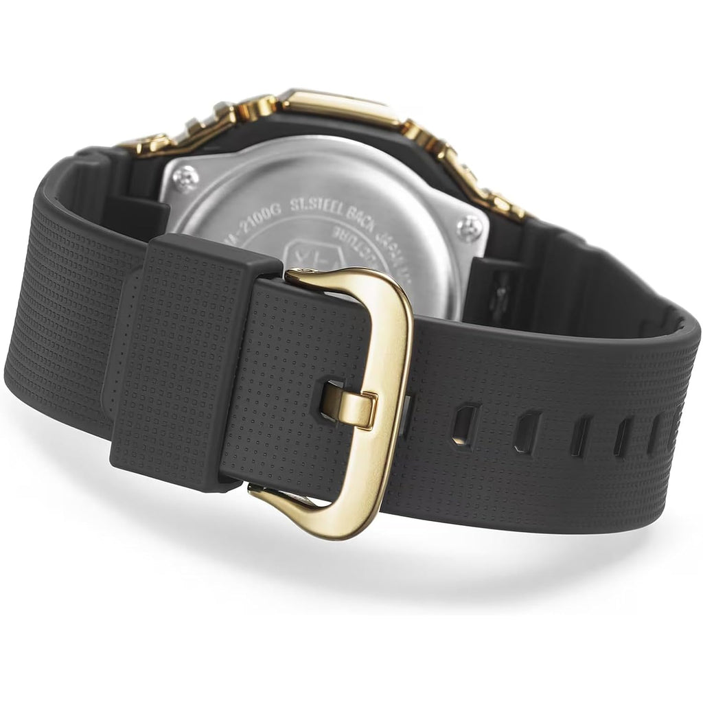 G-Shock Casio Stay Gold Series Analog-Digital Metallic Gold And Black Resin Strap Watch | Gm-2100G-1A9
