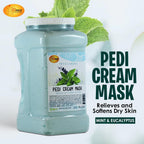 SPA REDI Cream Mask - Pedicure Massage for Tired Feet and Body, Hydrating, Fresh Skin - Infused with Hyaluronic Acid, Amino Acids, Panthenol, Comfrey Extract, Mint and Eucalyptus - 1 GAL