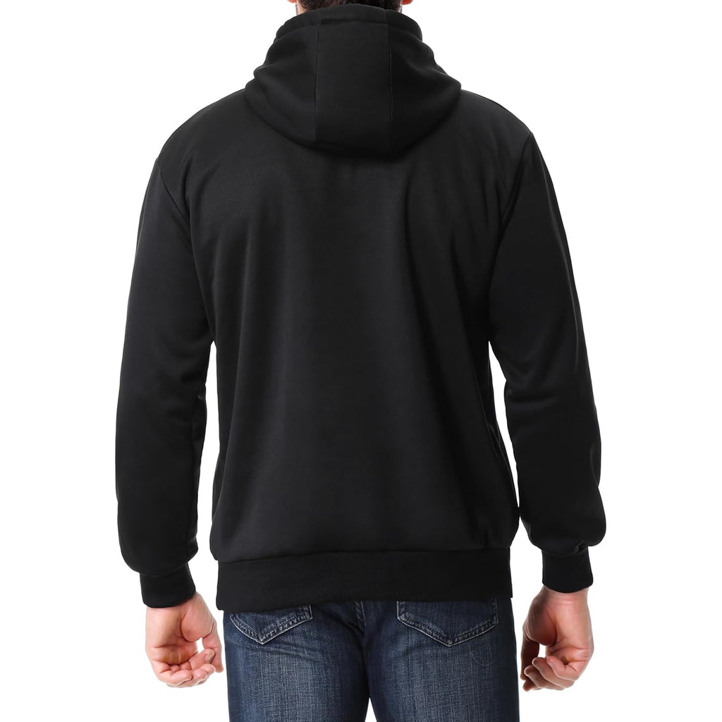 Tuaova Men'S Relaxed Fit Fleece-Lined Pullover Hooded Sweatshirt Comfortable And Soft
