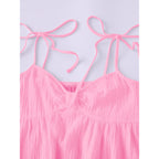 Soly Hux Women'S Summer Cami Sun Dress A Line Tie Shoulder Y2K Cute Casual Short Mini Beach Babydoll Dresses