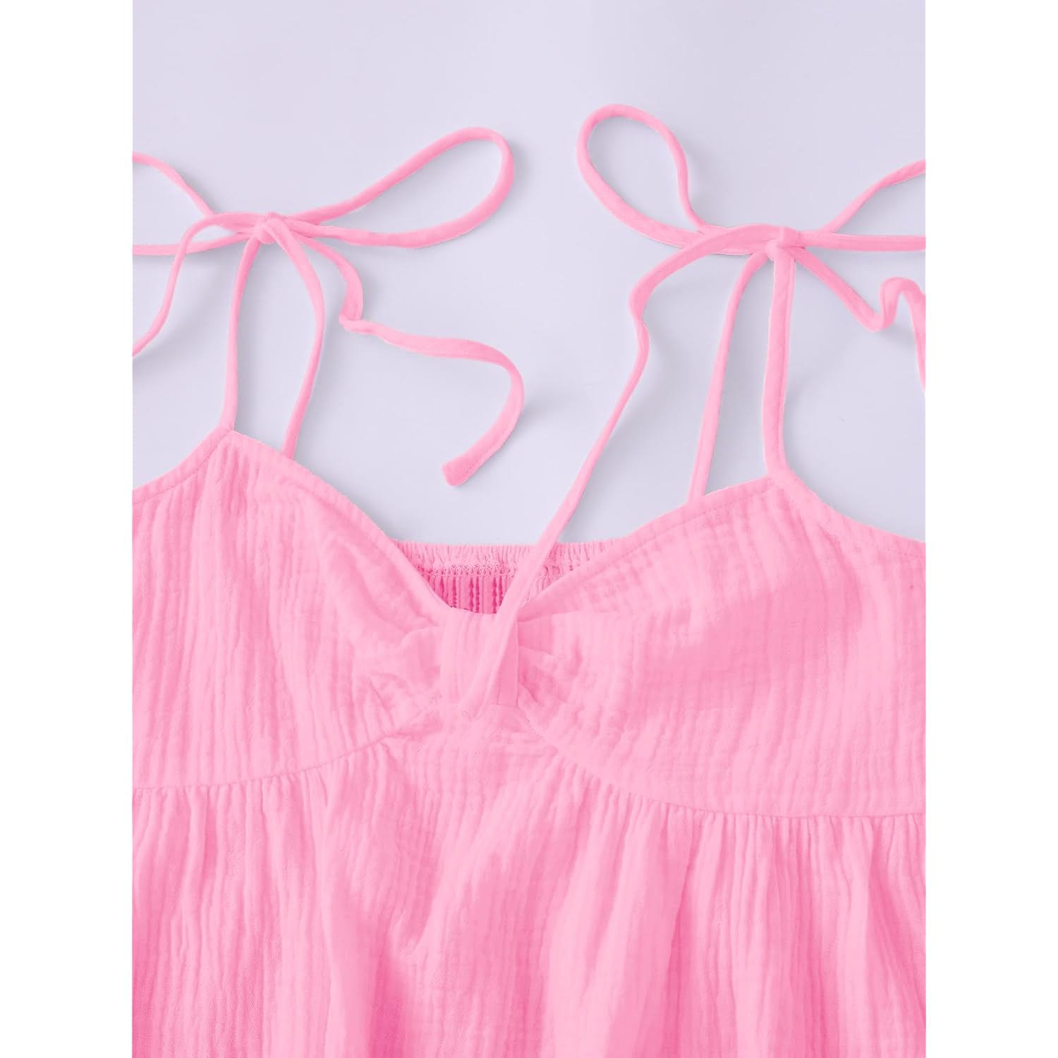 Soly Hux Women'S Summer Cami Sun Dress A Line Tie Shoulder Y2K Cute Casual Short Mini Beach Babydoll Dresses