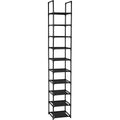 Fiducial Home 10 Tiers Vertical Shoe Rack 10 Pairs Skinny Shoe Shelf | Tall Narrow Space Saving For Entryway Closet, Easy To Assemble, 11"L X 11"W X 68.8"H