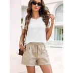 Womens High Waist Casual Shorts 2026 Summer Drawstring Cotton Shorts for Women Trendy(S-2XL)