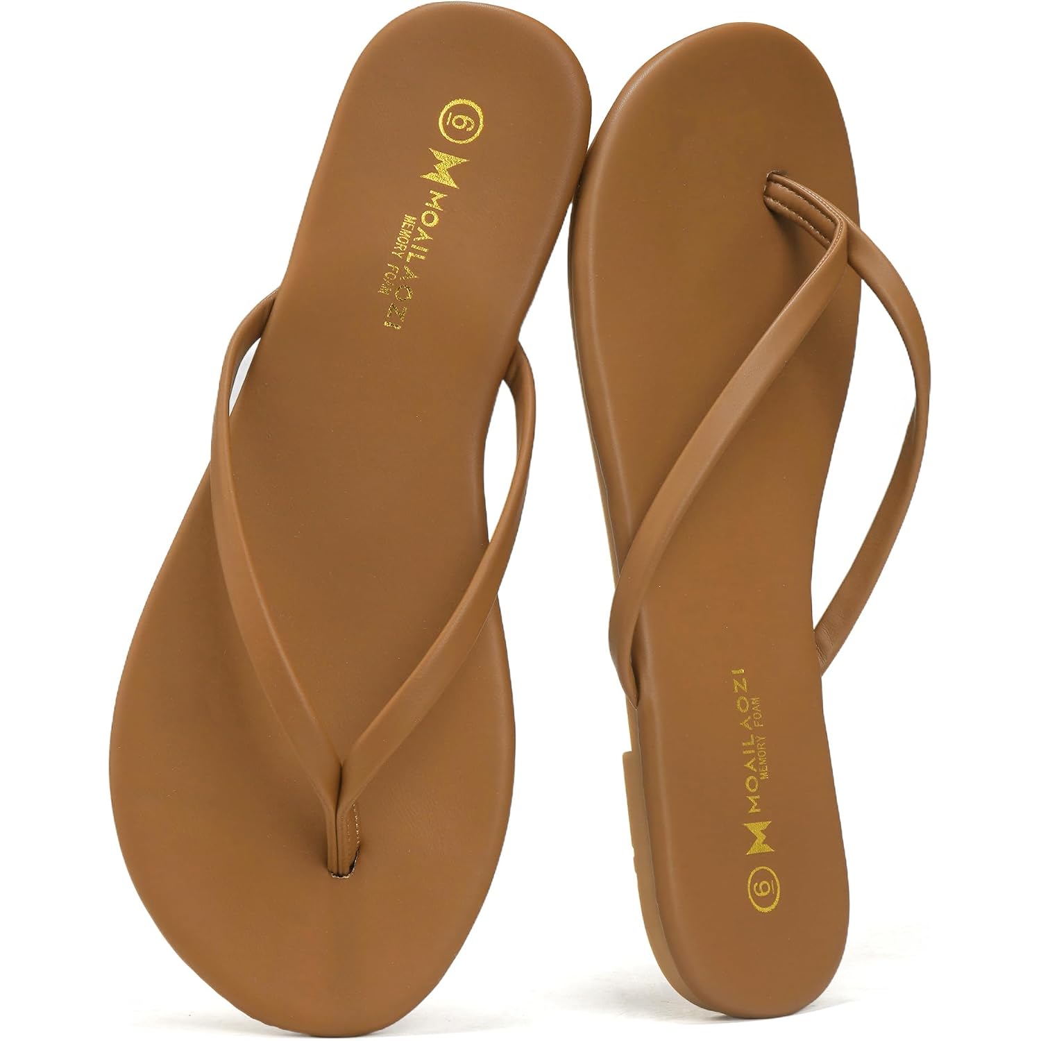 Flip Flops For Women With Memory Foam Insole Support,Soft Fabric Fits Comfortably Lightweight Slippers, Non-Slip Durable Beach Sandals Slip On Thong Cushion Flat Dressy