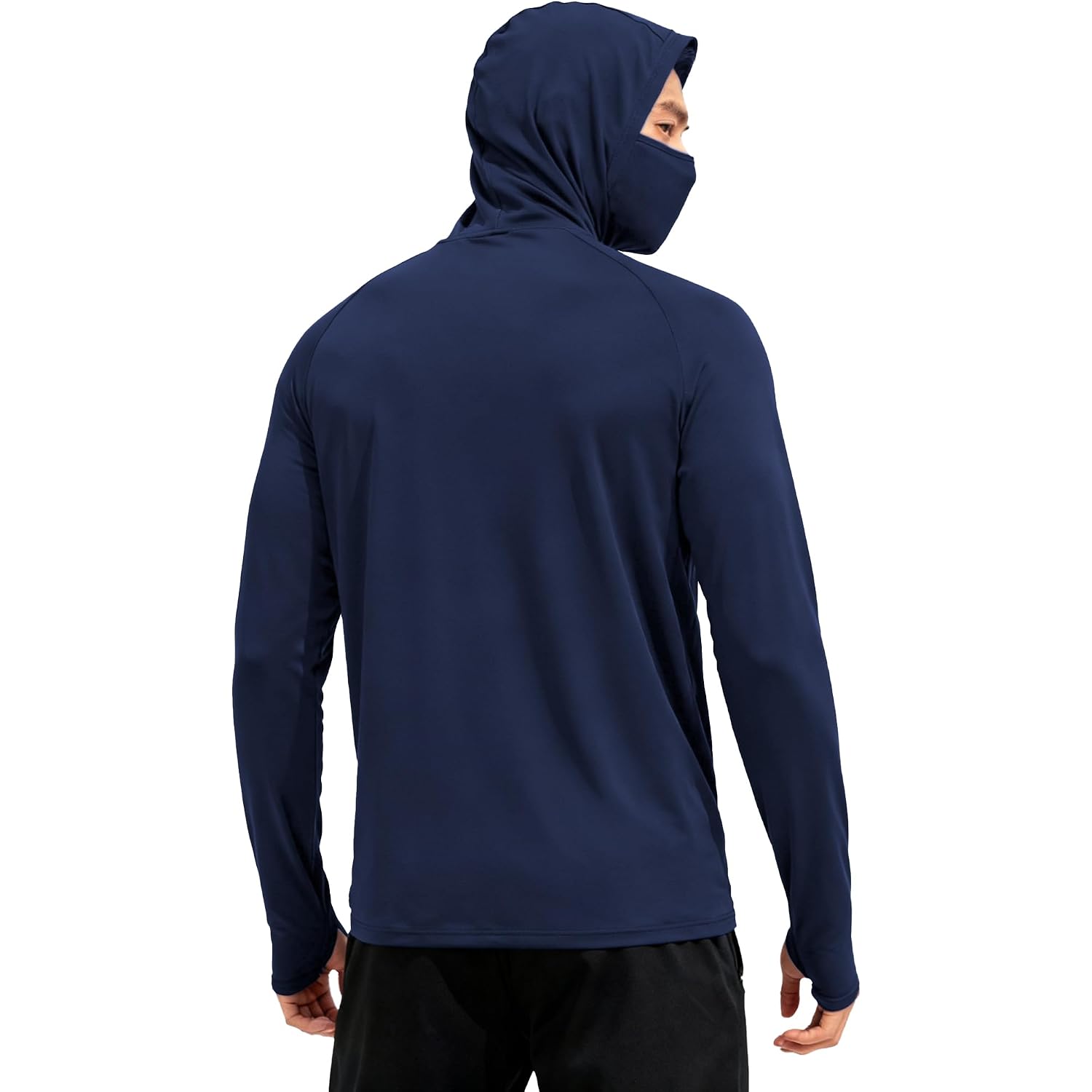 Hovsiyla Mens Fishing Hoodie Uv Sun Protection Shirts Upf Rash Guard Long Sleeve Shirts Hiking Performance Mesh Face Mask Top