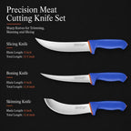 DRAGON RIOT 3 Pcs Butcher Knife Set, Stainless Steel Boning & Carving Knives, Sharp Kitchen Cutlery for Meat Cutting Trimming, Perfect for Home Kitchen, Outdoor Camping BBQ & Holiday Gift