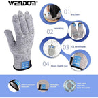 Oyster Knife Shucker Set Oyster Shucking Knife and Gloves Cut Resistant Level 5 Protection Seafood Opener Kit Tools Gift(2knifes+2Glove+1Cloth)