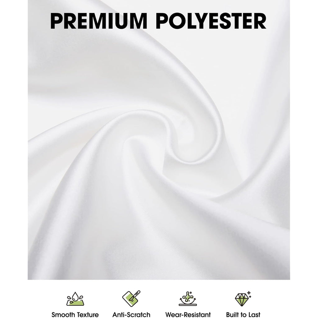 Pureegg Rectangle Table Cloth 60" x 102" – Durable Polyester Tablecloth Offers Reusable & Washable Protection, Ideal for Outdoor Party, Picnic, Wedding, Banquet and Birthday, 2 Pack, White