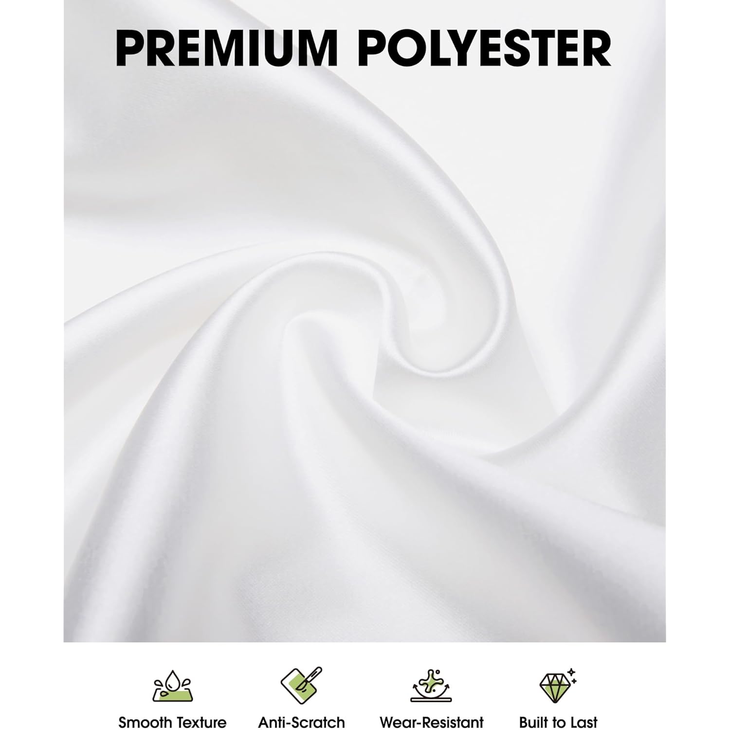 Pureegg Rectangle Table Cloth 60" x 102" – Durable Polyester Tablecloth Offers Reusable & Washable Protection, Ideal for Outdoor Party, Picnic, Wedding, Banquet and Birthday, 2 Pack, White